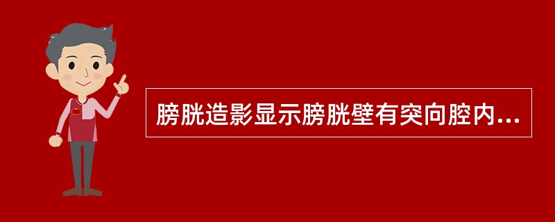 膀胱造影显示膀胱壁有突向腔内的菜花状充盈缺损，应考虑