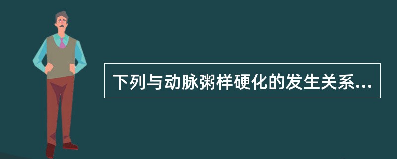 下列与动脉粥样硬化的发生关系最密切的是