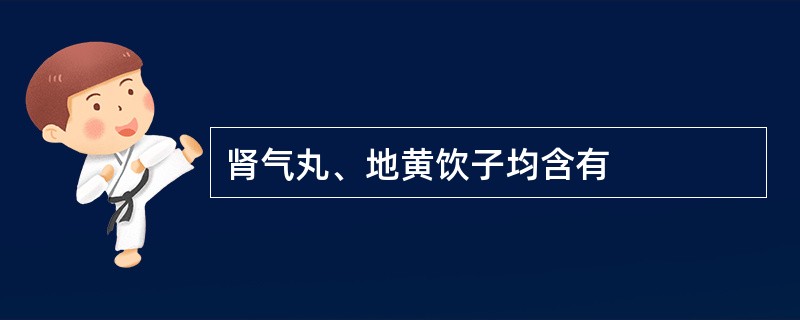 肾气丸、地黄饮子均含有