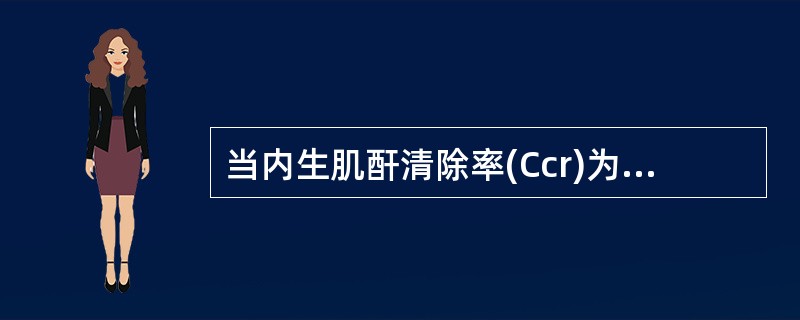 当内生肌酐清除率(Ccr)为51～80ml／min，肾功能分期是