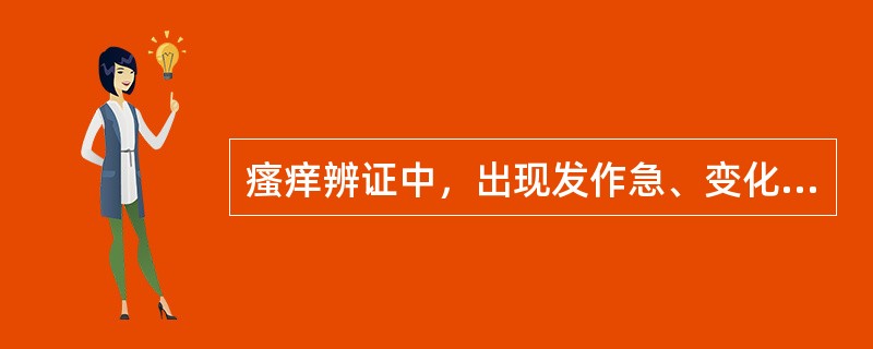 瘙痒辨证中，出现发作急、变化快、走窜四注、游走不定，或遍身作痒、时作时休者，属于：