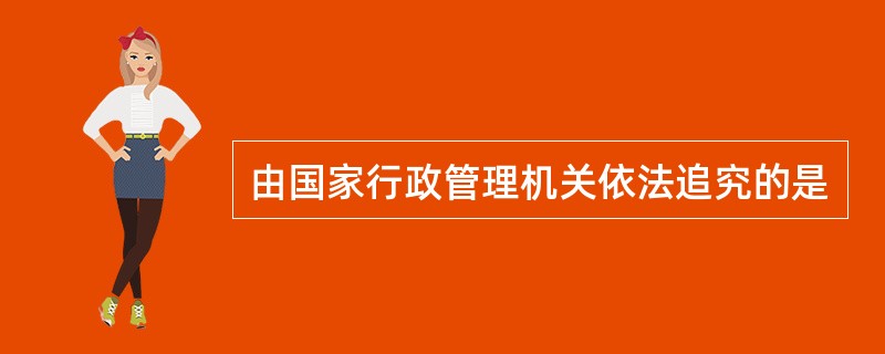 由国家行政管理机关依法追究的是