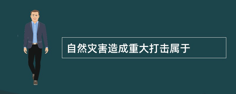 自然灾害造成重大打击属于