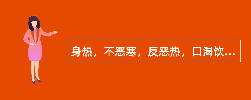 身热，不恶寒，反恶热，口渴饮冷，蒸蒸汗出，舌红，脉洪数，其证候是