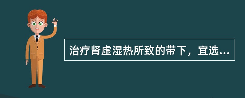 治疗肾虚湿热所致的带下，宜选用的方剂是