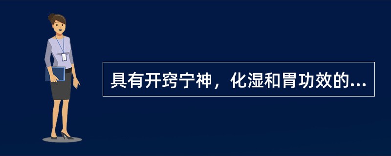 具有开窍宁神，化湿和胃功效的药物是