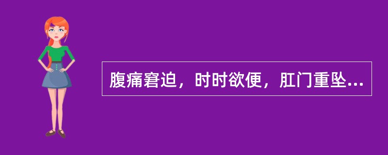 腹痛窘迫，时时欲便，肛门重坠，便出不爽称为