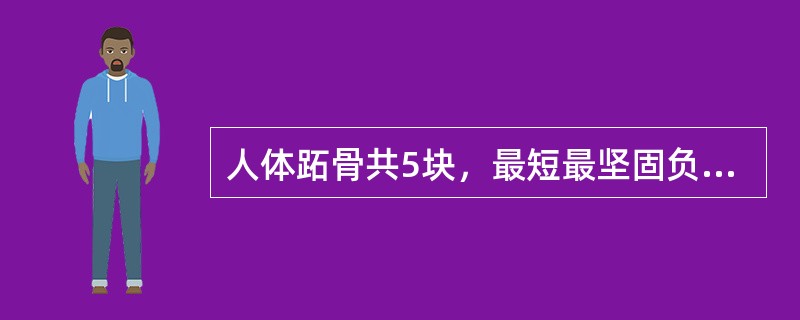 人体跖骨共5块，最短最坚固负重最重要的是（　　）。