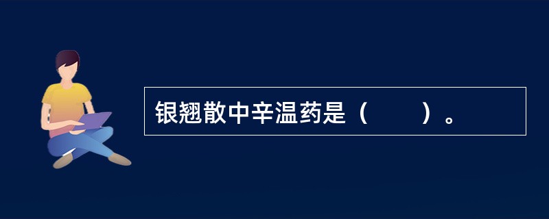 银翘散中辛温药是（　　）。