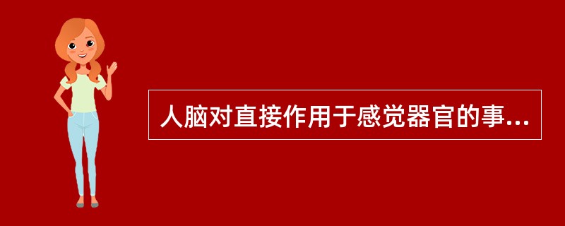 人脑对直接作用于感觉器官的事物整体属性的反映为