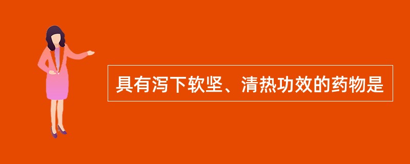 具有泻下软坚、清热功效的药物是