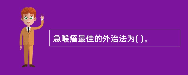 急喉瘖最佳的外治法为( )。