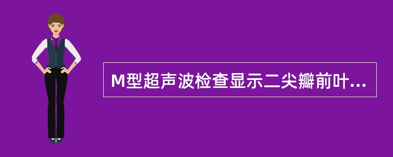 M型超声波检查显示二尖瓣前叶曲线双峰消失，呈城墙样改变，这是