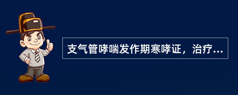 支气管哮喘发作期寒哮证，治疗应首选的方剂是