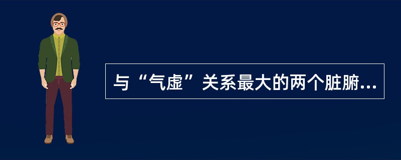 与“气虚”关系最大的两个脏腑是（　　）。