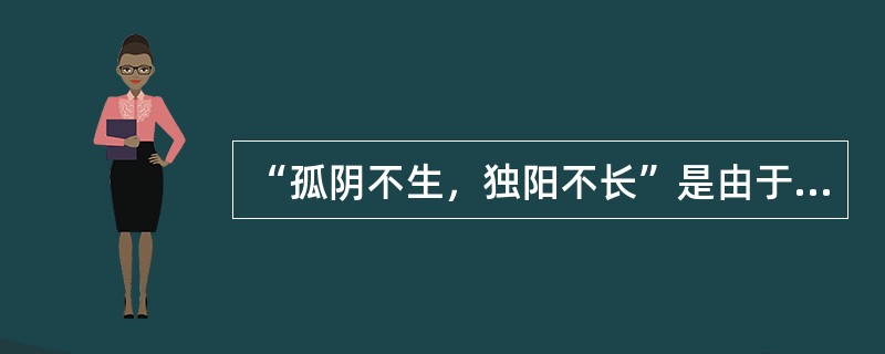 “孤阴不生，独阳不长”是由于阴阳之间哪种关系失常？（　　）