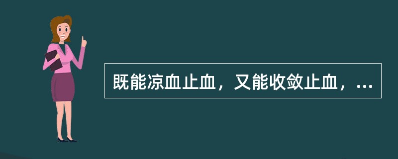 既能凉血止血，又能收敛止血，解毒敛疮的药物是