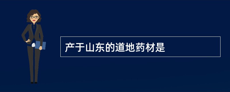 产于山东的道地药材是