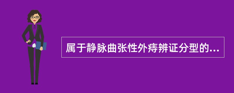 属于静脉曲张性外痔辨证分型的( )。