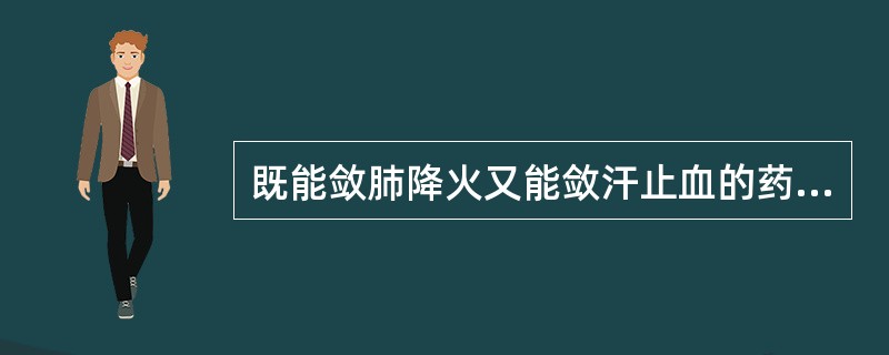 既能敛肺降火又能敛汗止血的药物是