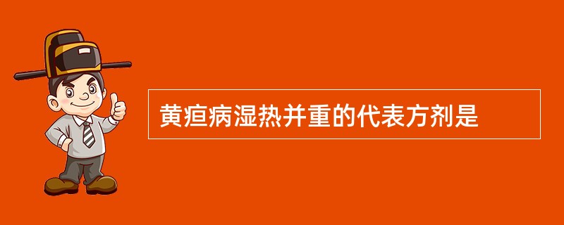 黄疸病湿热并重的代表方剂是