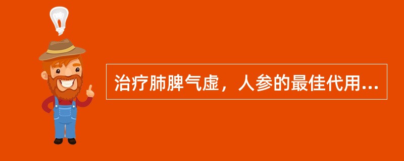 治疗肺脾气虚，人参的最佳代用品是