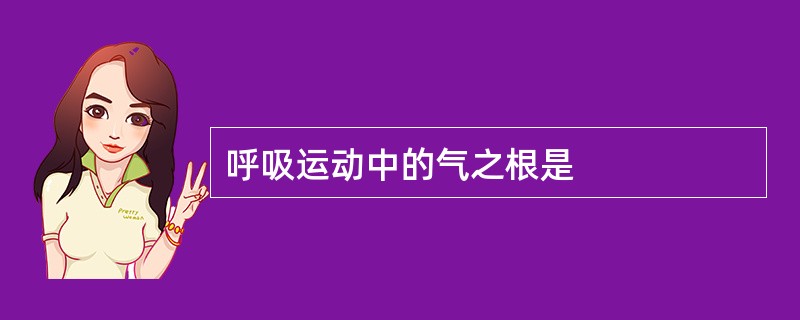 呼吸运动中的气之根是