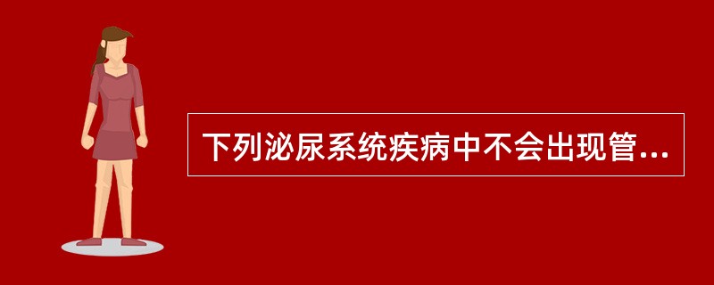 下列泌尿系统疾病中不会出现管型尿的是（　　）。