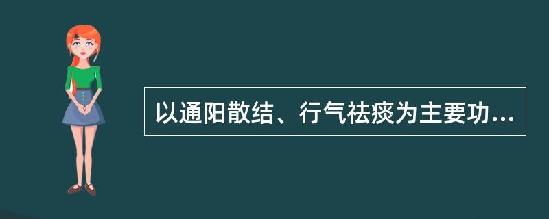 以通阳散结、行气祛痰为主要功用的方剂是（　　）。