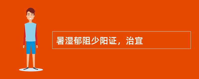 暑湿郁阻少阳证，治宜