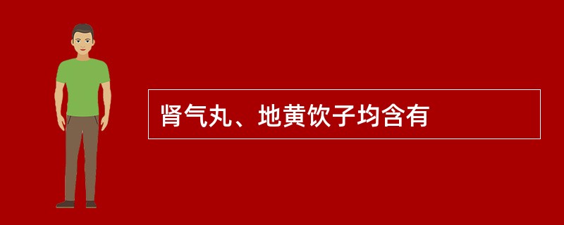 肾气丸、地黄饮子均含有