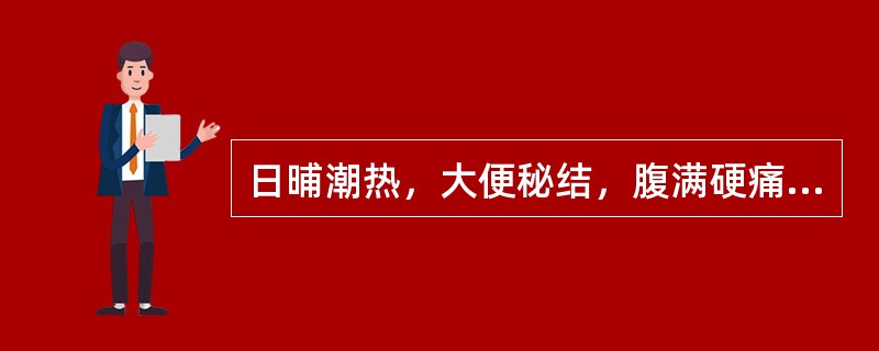 日晡潮热，大便秘结，腹满硬痛，舌苔焦躁，脉沉实有力。治疗方最宜选用