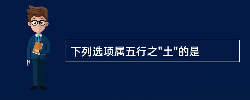 下列选项属五行之"土"的是