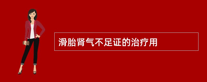 滑胎肾气不足证的治疗用