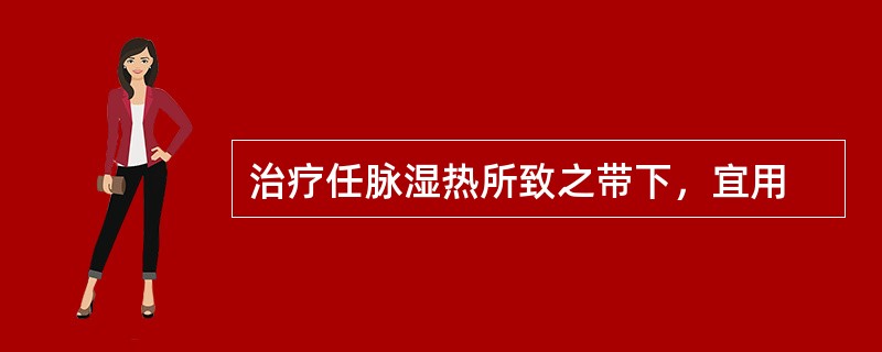 治疗任脉湿热所致之带下，宜用