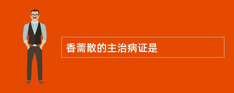 香薷散的主治病证是