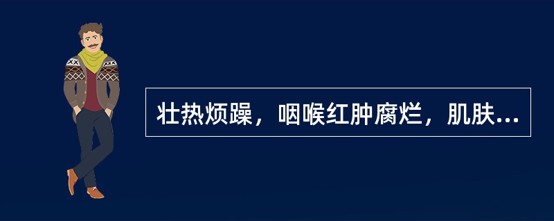 壮热烦躁，咽喉红肿腐烂，肌肤丹痧显露，可用何方吹喉