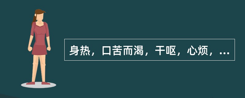 身热，口苦而渴，干呕，心烦，小便短赤，胸胁满闷不舒，舌红苔黄，脉弦数。治疗方最宜选用