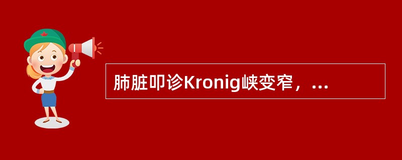 肺脏叩诊Kronig峡变窄，最可能的疾病是