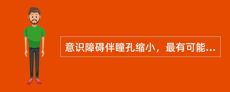 意识障碍伴瞳孔缩小，最有可能的中毒性疾病是