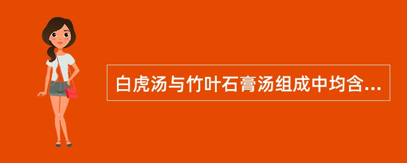 白虎汤与竹叶石膏汤组成中均含有的药物是