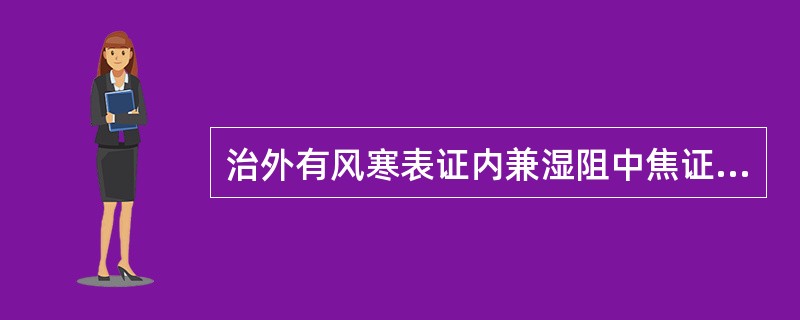 治外有风寒表证内兼湿阻中焦证宜选