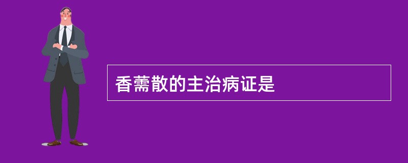 香薷散的主治病证是