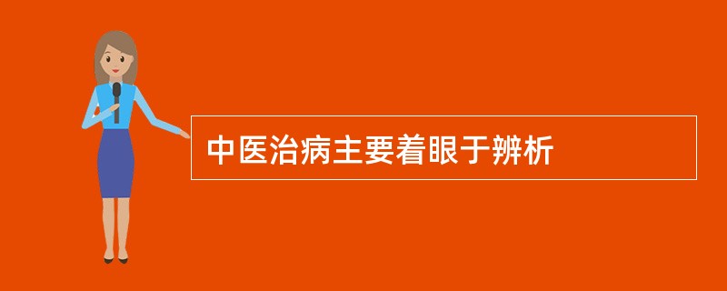 中医治病主要着眼于辨析