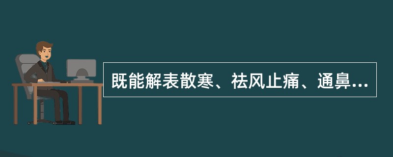 既能解表散寒、祛风止痛、通鼻窍，又能燥湿止带、消肿排脓的药物是