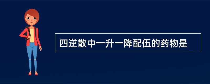 四逆散中一升一降配伍的药物是