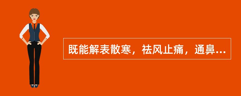 既能解表散寒，祛风止痛，通鼻窍，又能燥湿止带、消肿排脓的药物是