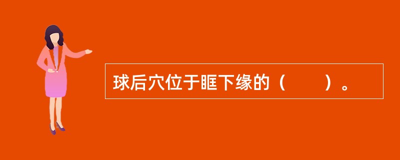 球后穴位于眶下缘的（　　）。