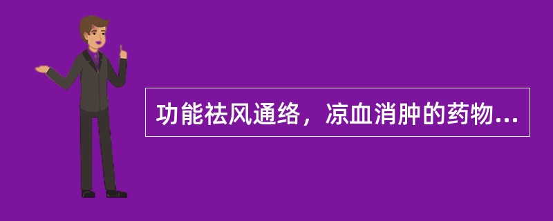功能祛风通络，凉血消肿的药物是（　　）。