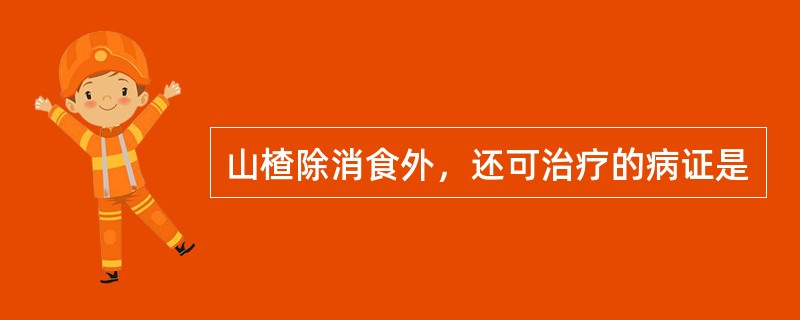 山楂除消食外，还可治疗的病证是